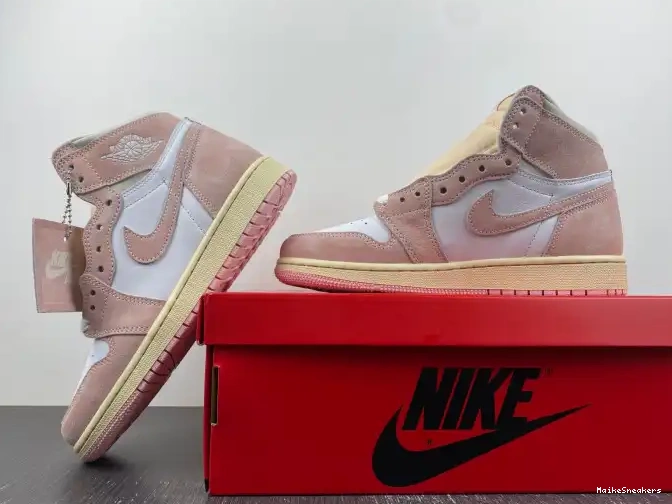 MaikeSneakers FD2596-600 Pink Jordan Washed High OG (Women's) 1 Air Retro 0506